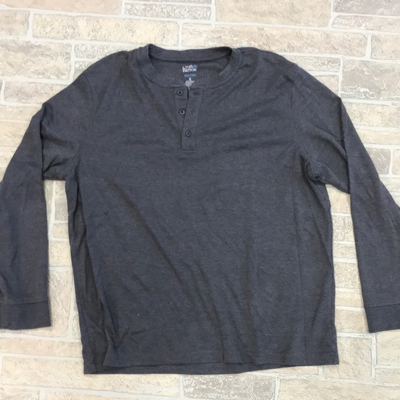 Men’s grey Henley long sleeve XL - Picture 1 of 5